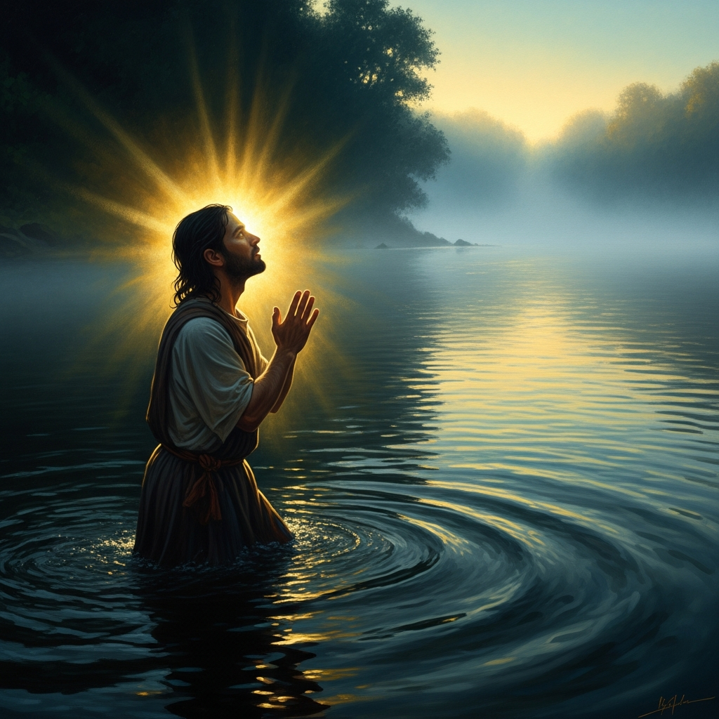 On the fifth day he asks permission to bathe in the Ravi. He walks into the river, praying, and does not come out.