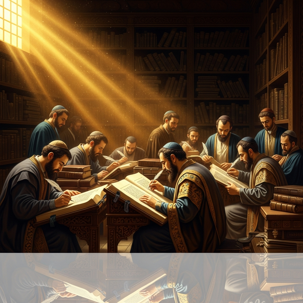 Jewish scholars in Lucena and Toledo copy Ibn Rushd's Arabic commentaries into Hebrew — the texts that will survive the burning and reach Aquinas, Dante, and the university schools of Paris.