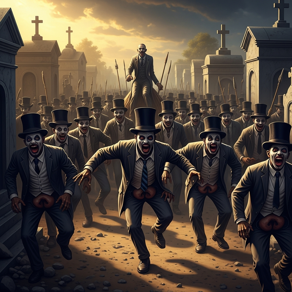 The Gede procession: hundreds of lwa in blackface and top hats, moving through the cemetery in a lurching, comic, terrifying parade. They are dancing the banda — the obscene pelvic dance of the dead — and they are shrieking with laughter, and they are the most frightening thing in Vodou.