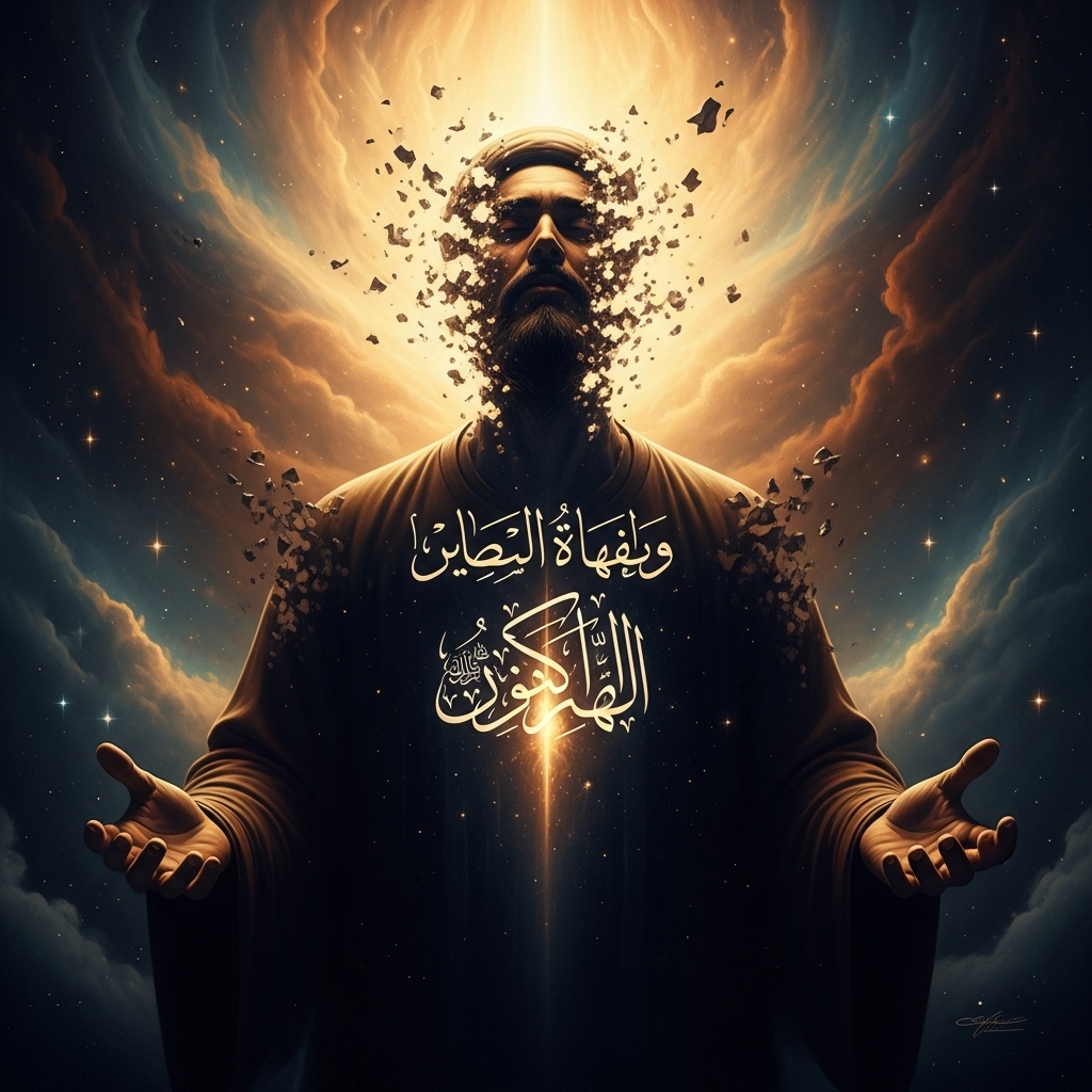 Bayazid in the state of *fana* — the self dissolved, the vessel emptied, the divine speaking through the hollow of what was a man: *Glory be to Me! How great is My Majesty!*