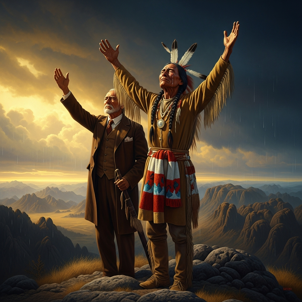 Sixty years later, at the foot of Harney Peak, Black Elk speaks the vision aloud and grieves what he could not save.