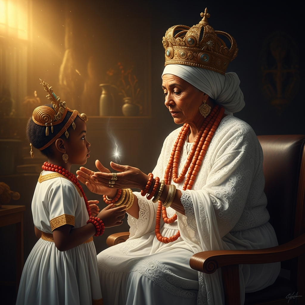 The mae de santo, in her seventies, dressed in the full regalia of her decades of initiation — the crown, the beads, the white cloth — receives the orisha that has descended into her youngest child. She is the only one in the room who is not surprised.