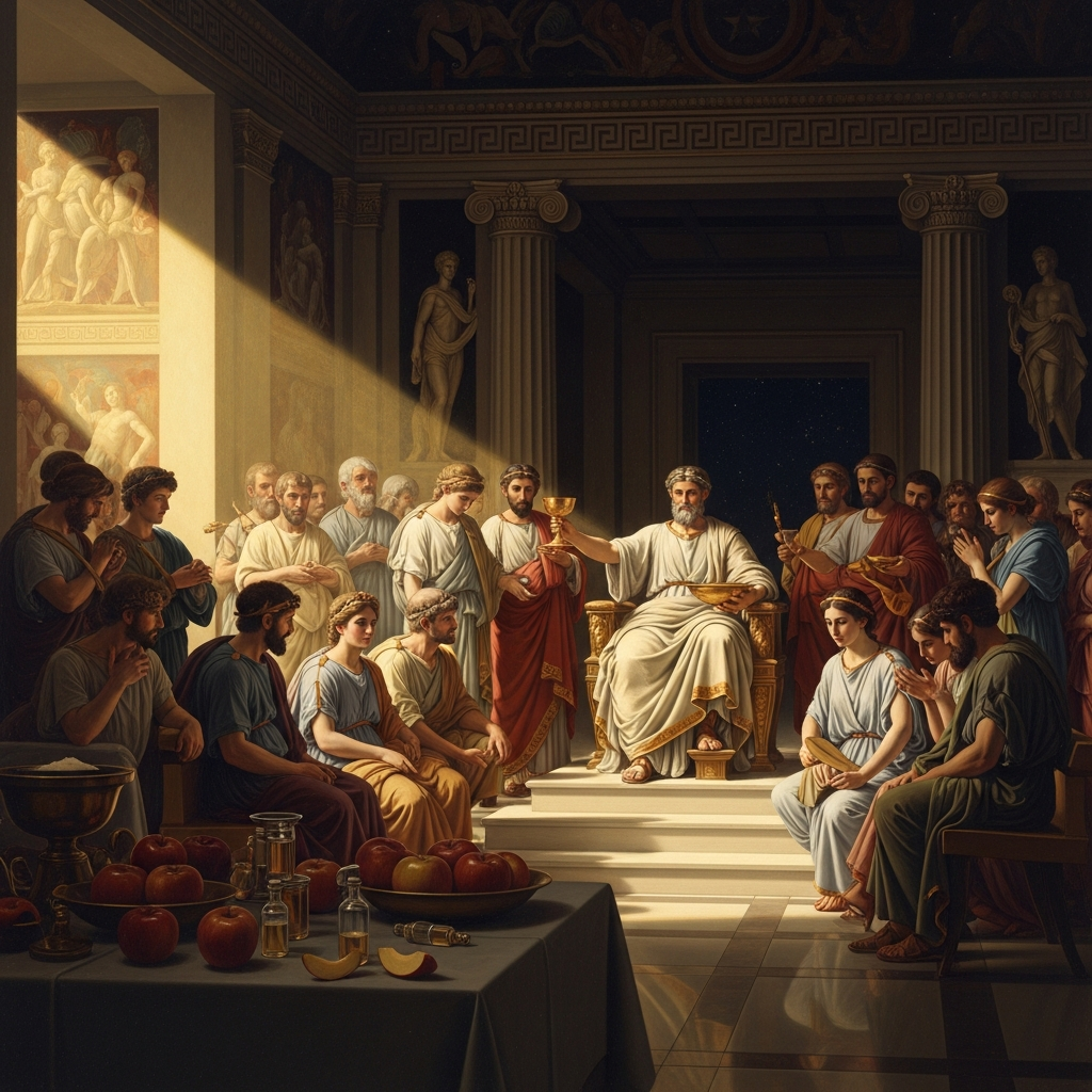 The class assembles in the Rancho Santa Fe house and takes the phenobarbital-and-applesauce in three shifts.