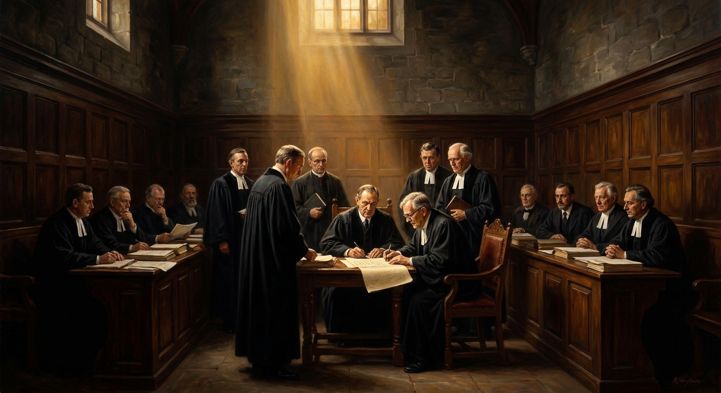 Barmen, May 1934 — the Confessing Church declaring that Christ alone, not the Führer, is the Word of God.