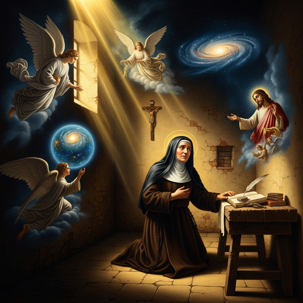 The convent cell at the Incarnation — visions, locutions, the exhausting honesty of her self-examination
