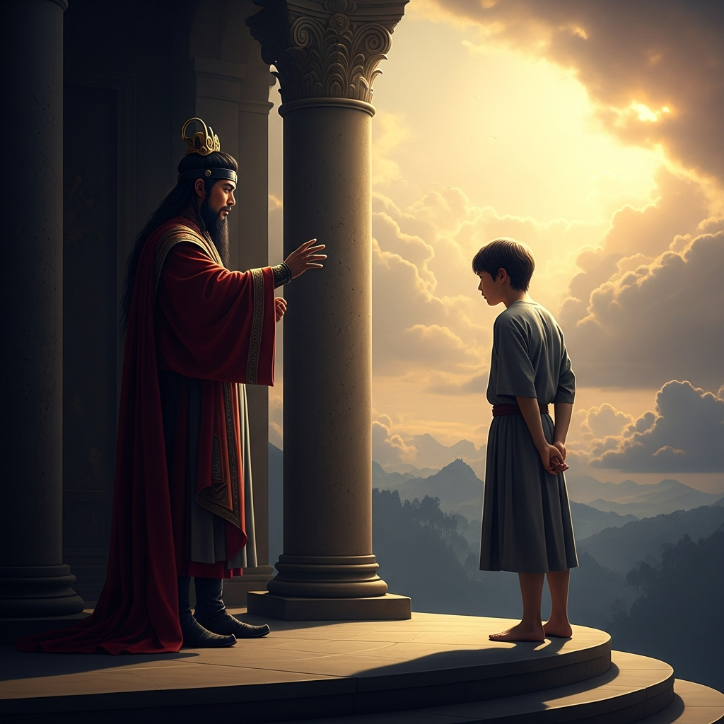 Hwanung stands at the edge of his father's celestial court and looks down at the world of men. The longing in him is unmistakable. Hwanin, Lord of Heaven, watches his son watch the earth and decides the longing is worth answering.