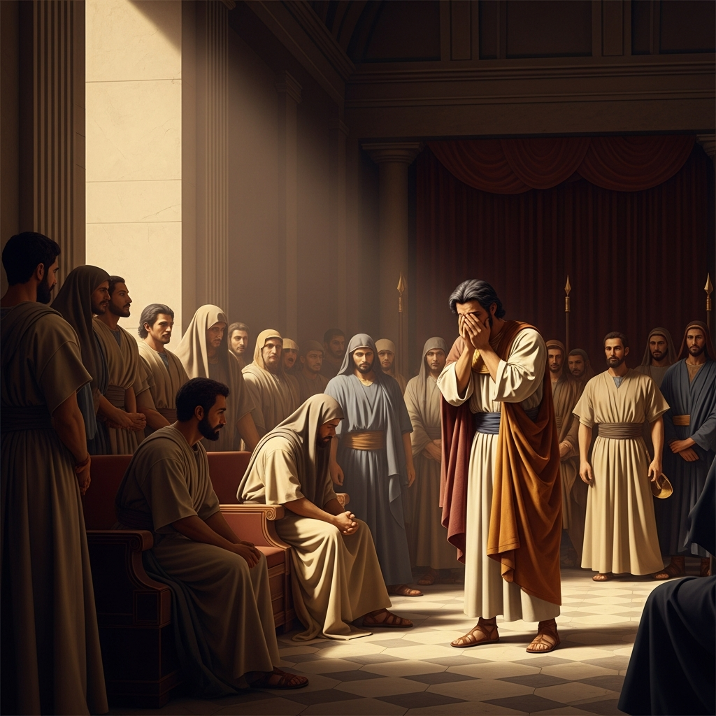 He cannot control himself any longer. He orders everyone out of the room except his brothers. The Egyptian court clears. And Joseph, second-in-command of the greatest empire on earth, a man whose face they have not recognized, puts his face in his hands and weeps so loudly that the Egyptians outside the doors can hear him through the walls.