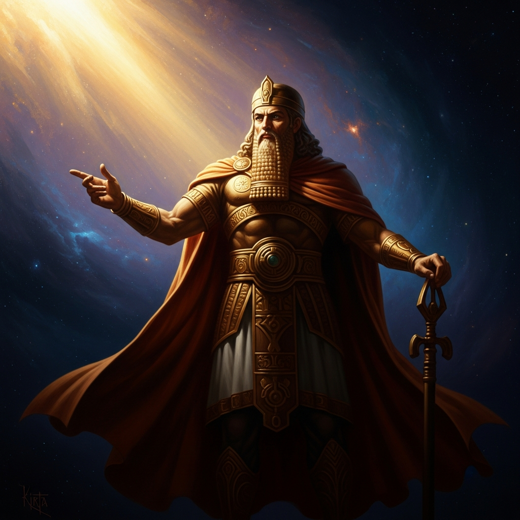 Kirta's army on the road to Udum: ten thousand soldiers in the bronze-age dust, the king at their head, the vow to Asherah still fresh in his memory, the golden offering already promised.