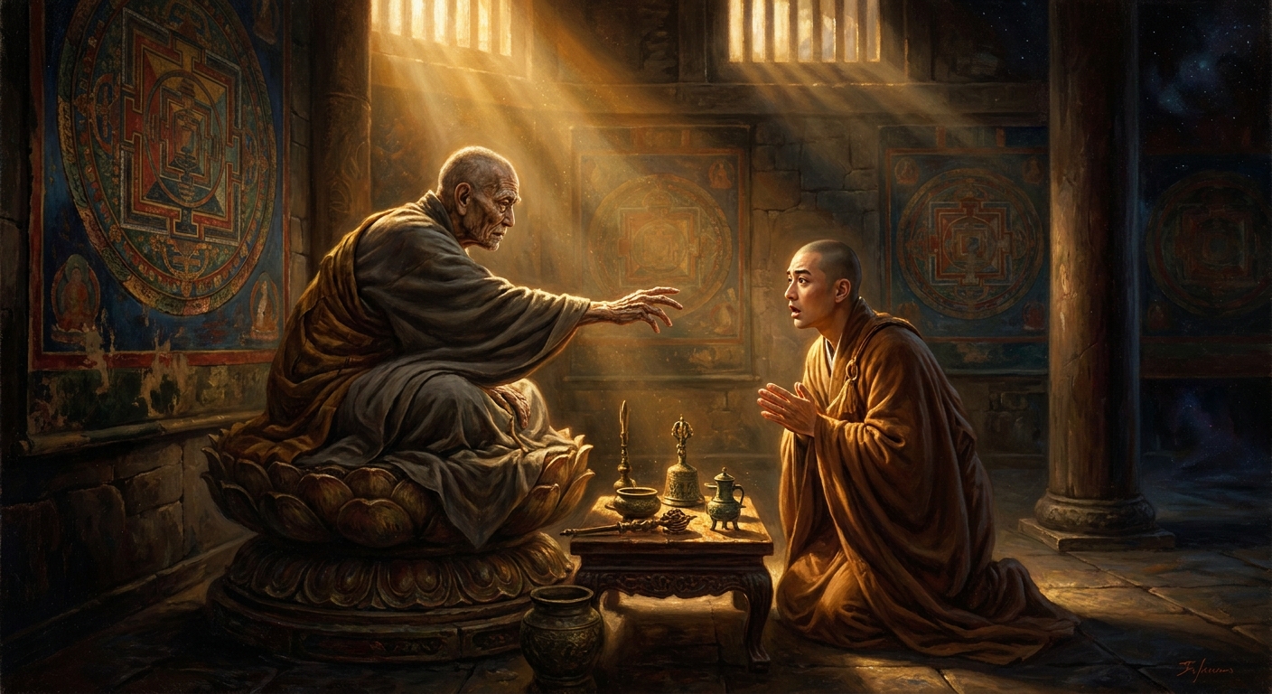 Chang'an, 805. The dying master Huiguo recognizes the Japanese youth at first sight: *I have been waiting for you.*