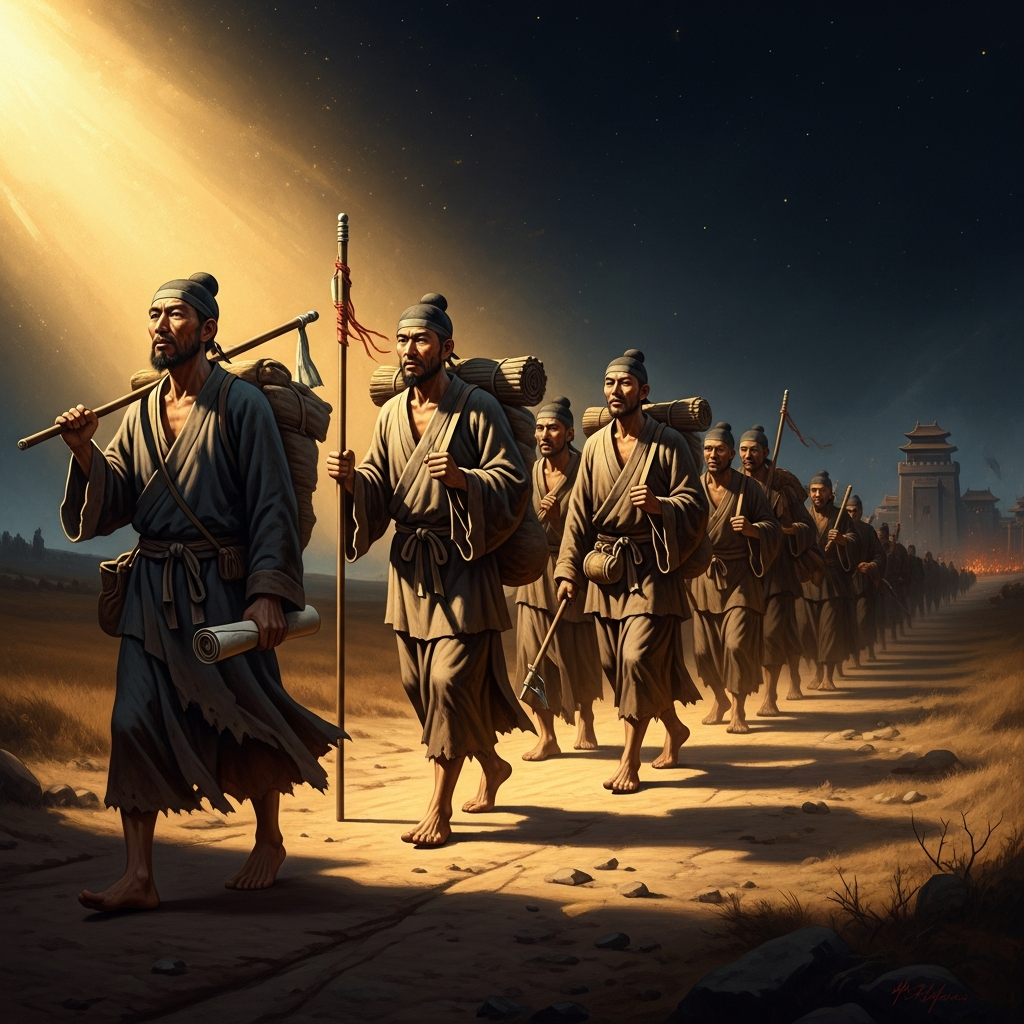 Mozi's followers walk the roads of the Central Plains barefoot, sleeping rough, ready to defend any city that the strong have chosen to attack.