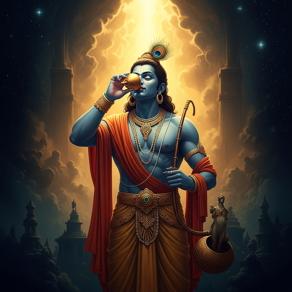 Beneath — or beyond — the surface, he stands in a court without walls or ceiling, brighter than any Punjab noon, and drinks from a cup whose sweetness he will spend the rest of his life trying to describe in verse.
