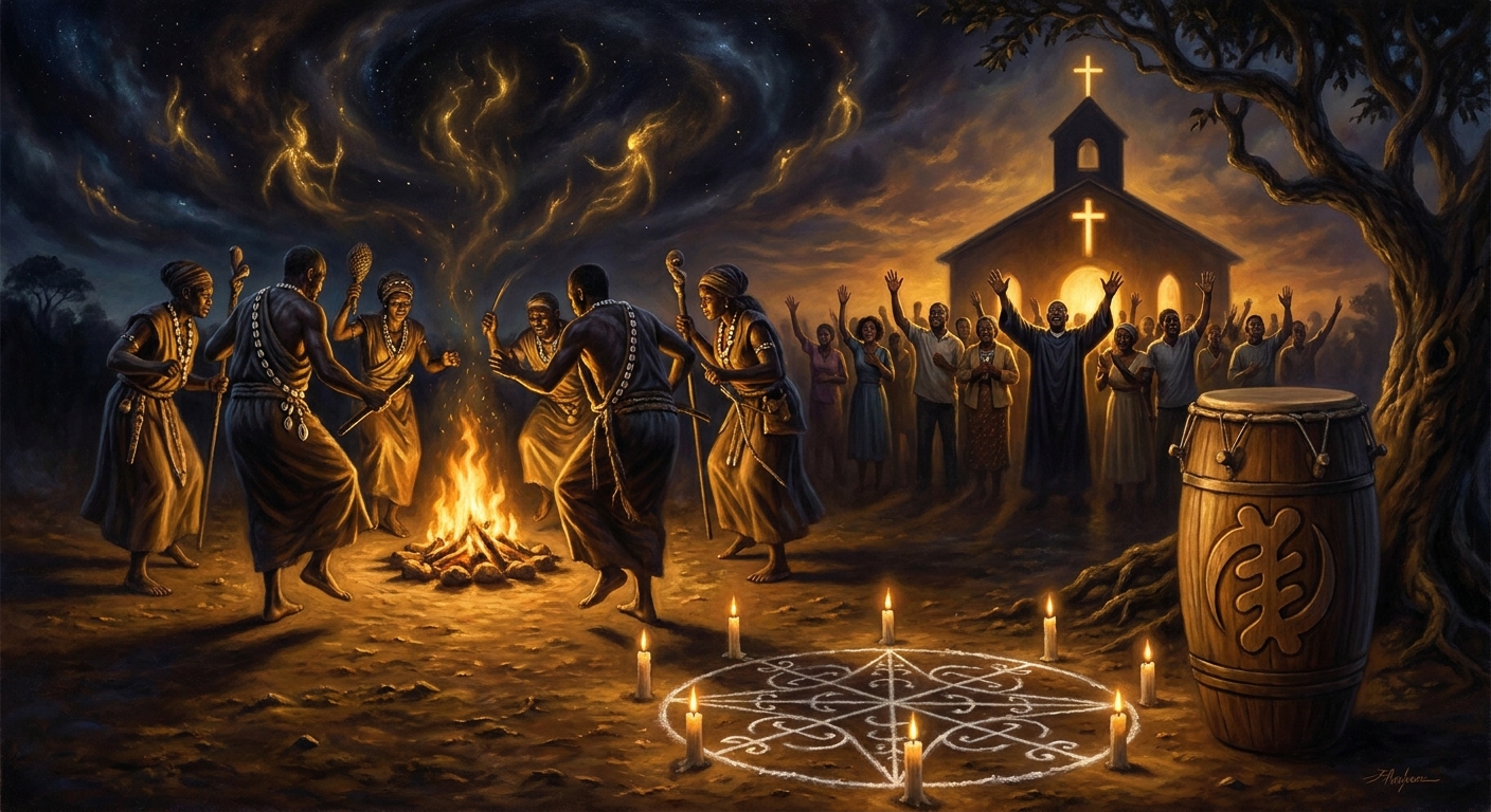 African Diaspora — epic cinematic painting