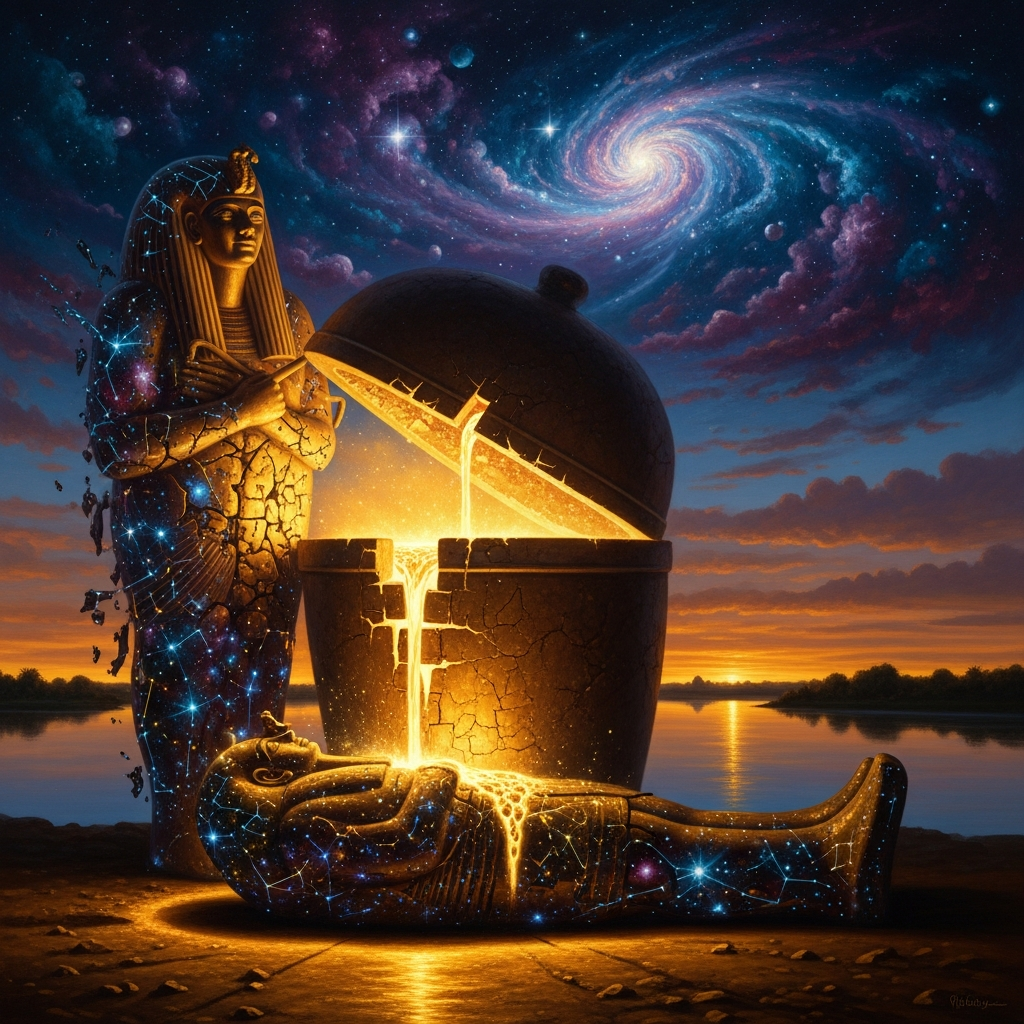 The lid slams. Molten lead runs into the seams. The Nile is waiting.