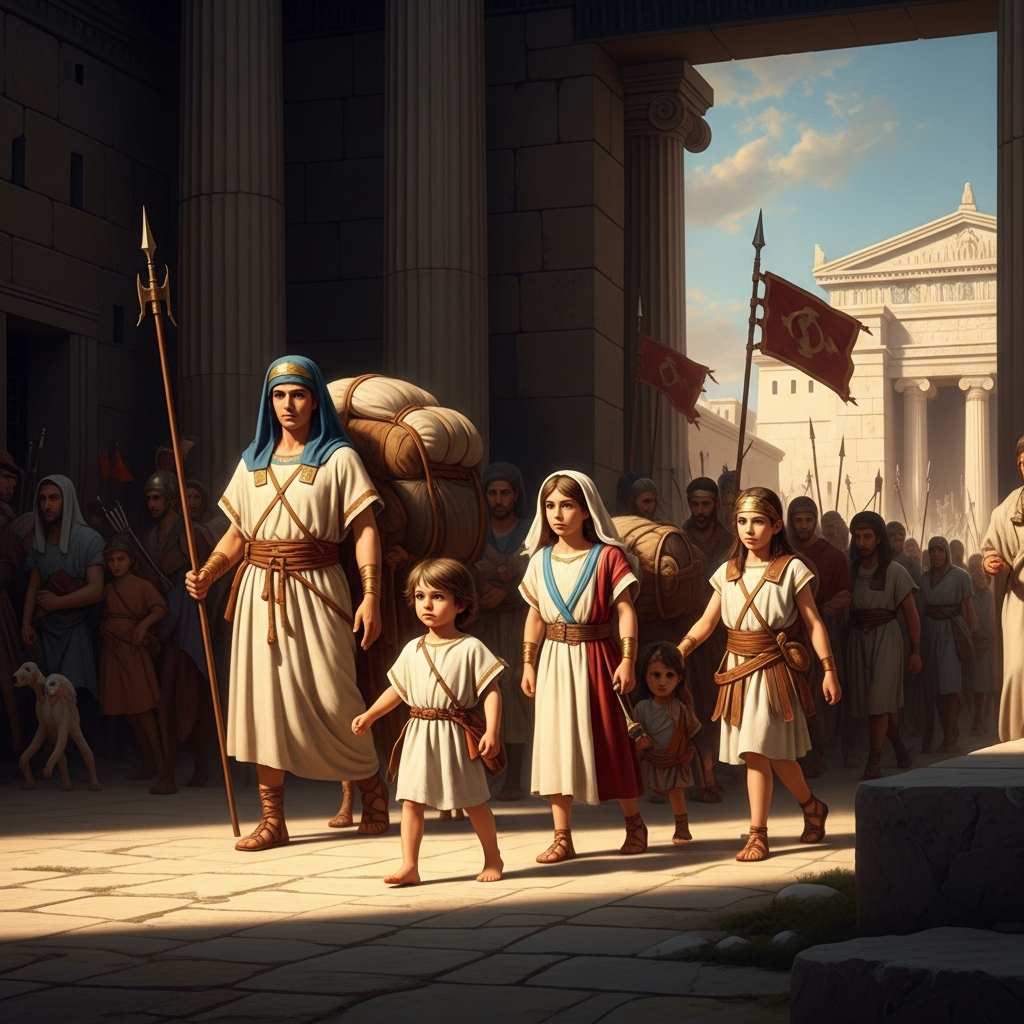 The caravan of Sogolon and her children leaves Niani by the western gate. The boy who could not walk seven days ago now walks at the head of the column. The exile that will become an empire has begun.