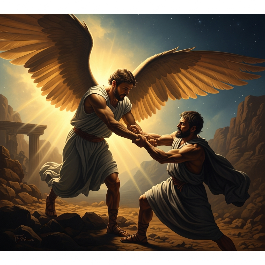 Noon at Jacob's well — the wrong hour to draw water, the hour when no one else comes — and a Jewish man sitting on the well's edge asks a Samaritan woman for a drink.
