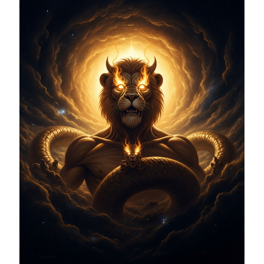 Yaldabaoth opens his eyes in the void and speaks: 'I am God, and there is no other god beside me.' He is quoting Isaiah without knowing it — the prisoner quoting the text his prison wrote.