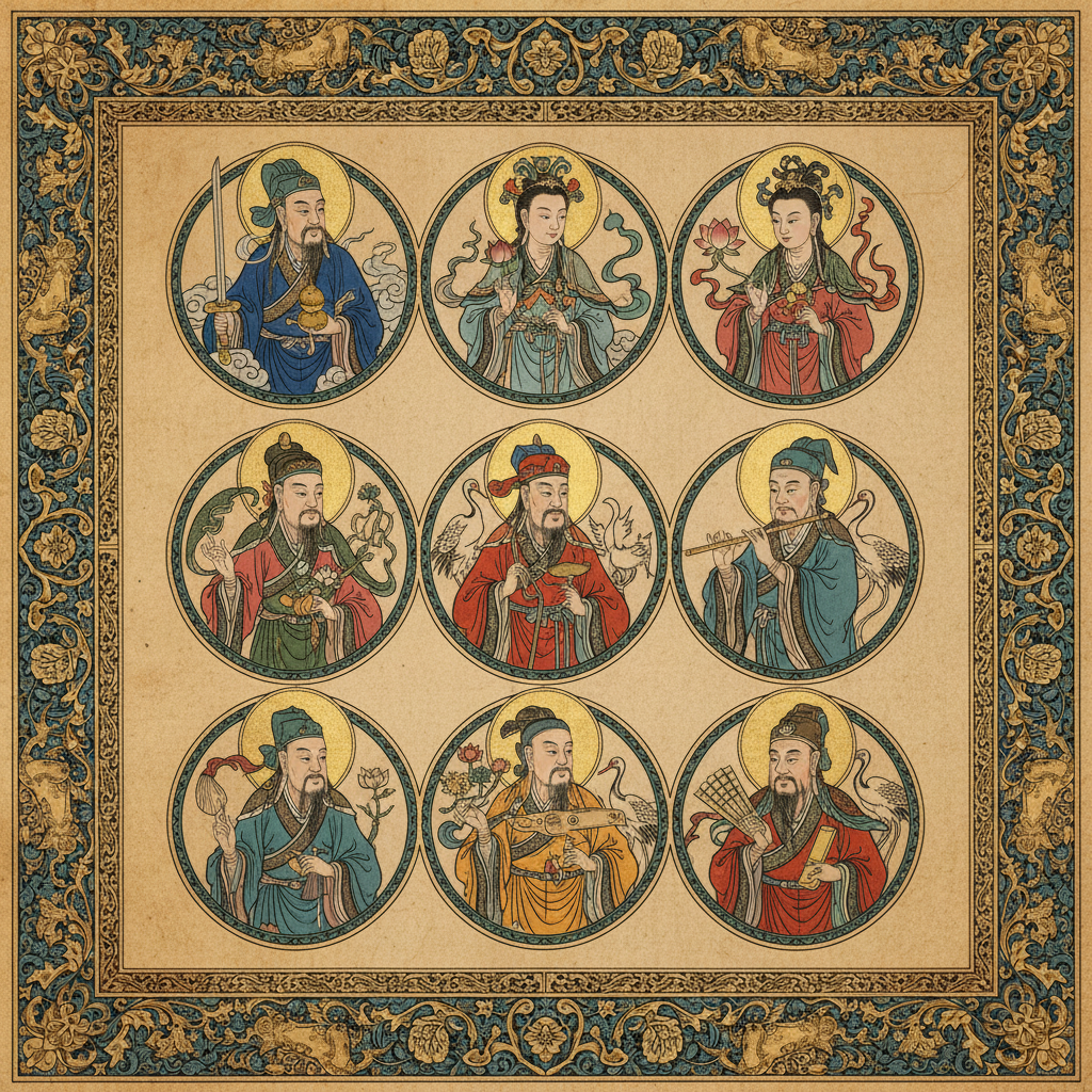 Portrait of The Eight Immortals (Ba Xian)
