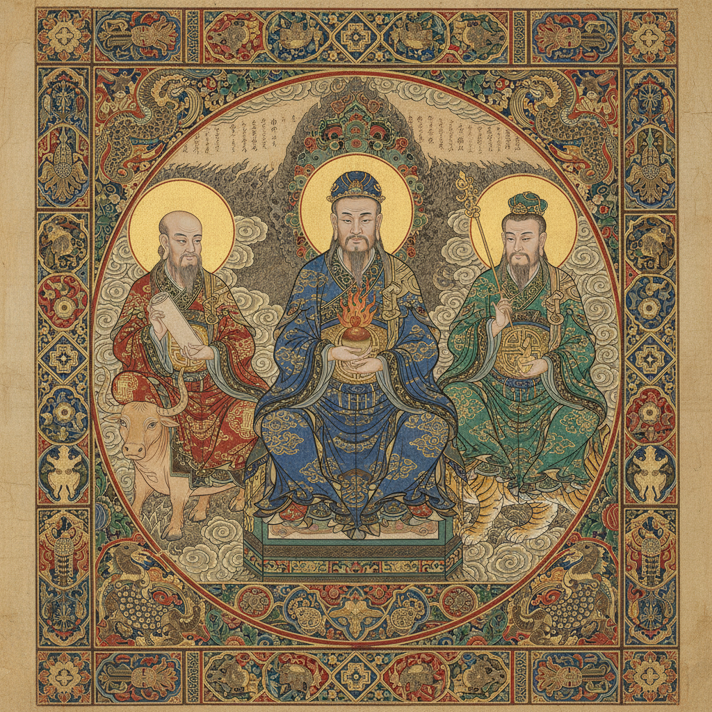 Portrait of The Three Pure Ones (San Qing)
