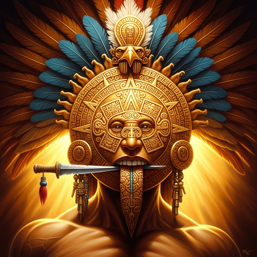 Portrait of Tonatiuh — The Fifth Sun