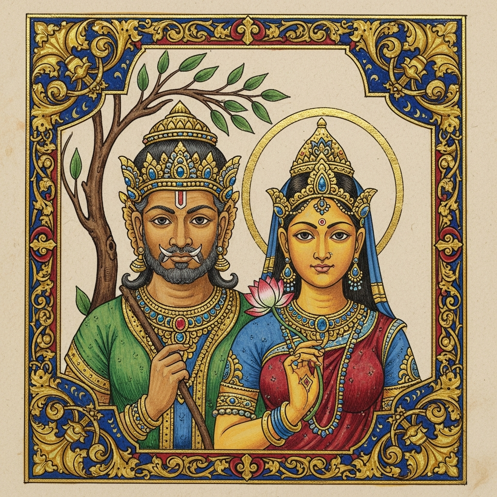 Portrait of Yaksha and Yakshi