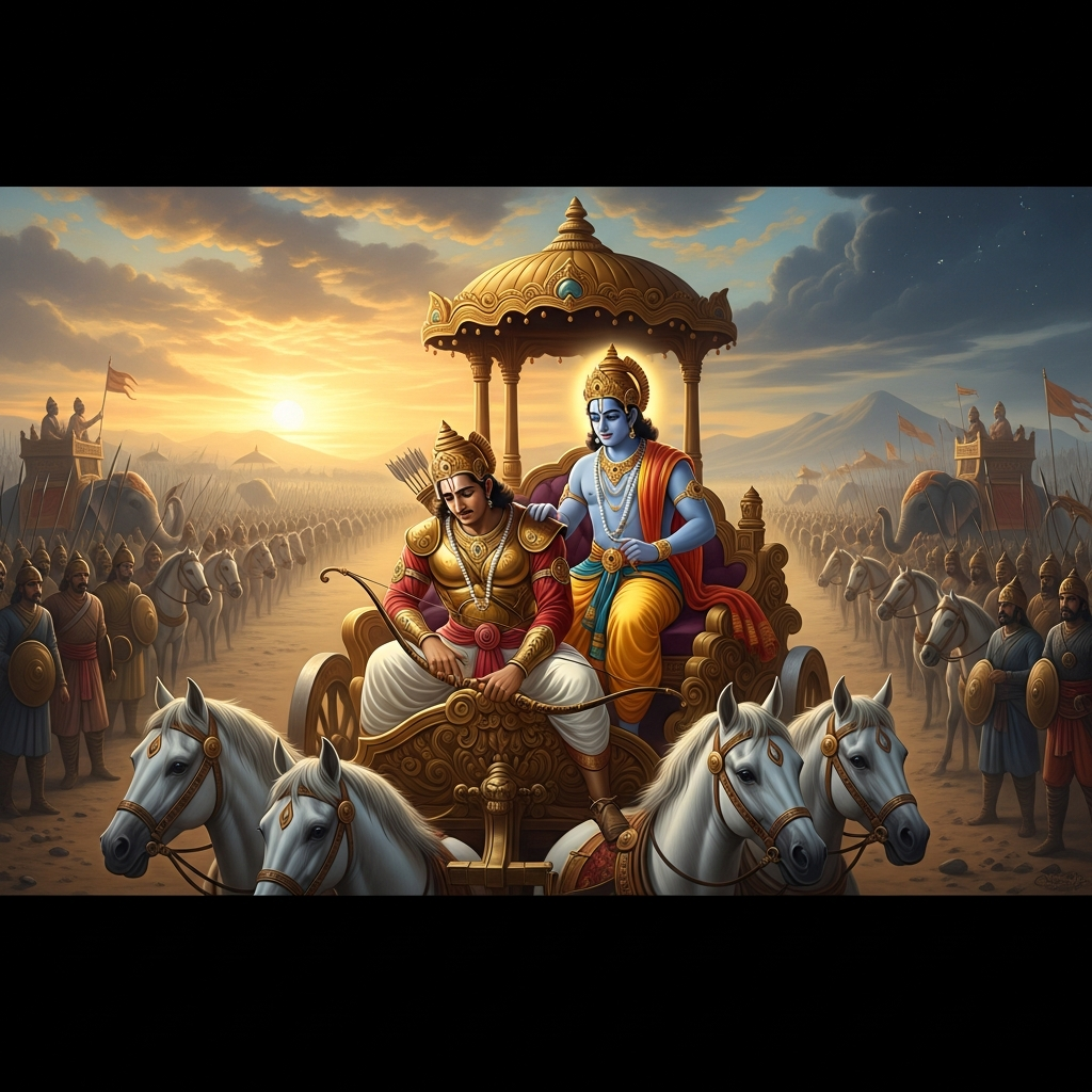 The Bhagavad Gita: God Speaking on a Battlefield — hero image