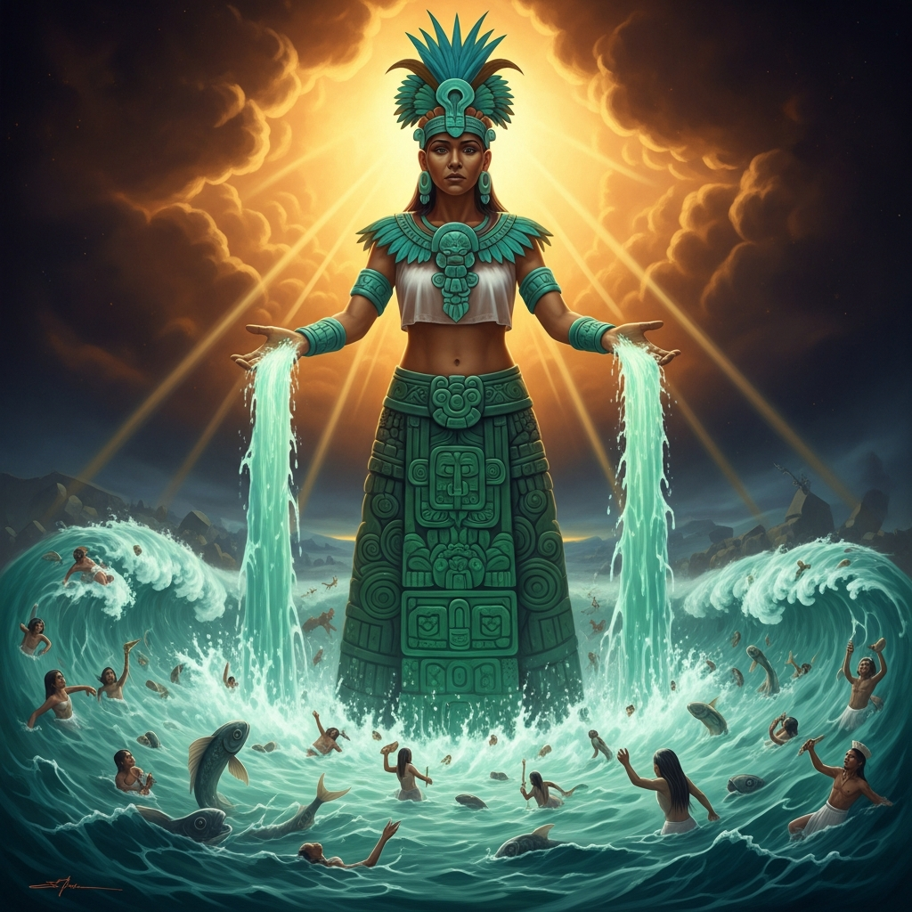 Chalchiuhtlicue and the Drowning of the Fourth Sun — hero image