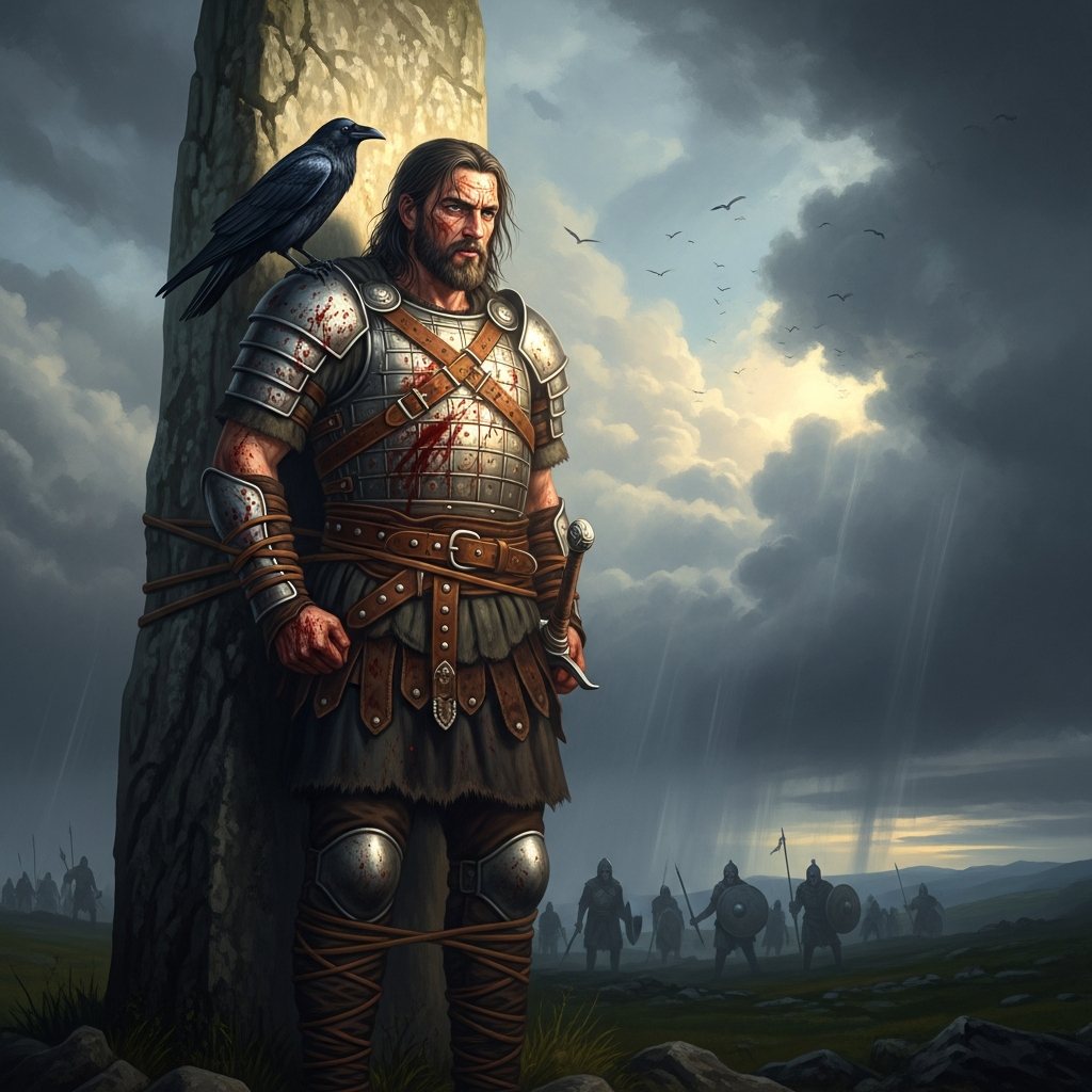 Cú Chulainn Tied to the Stone — hero image