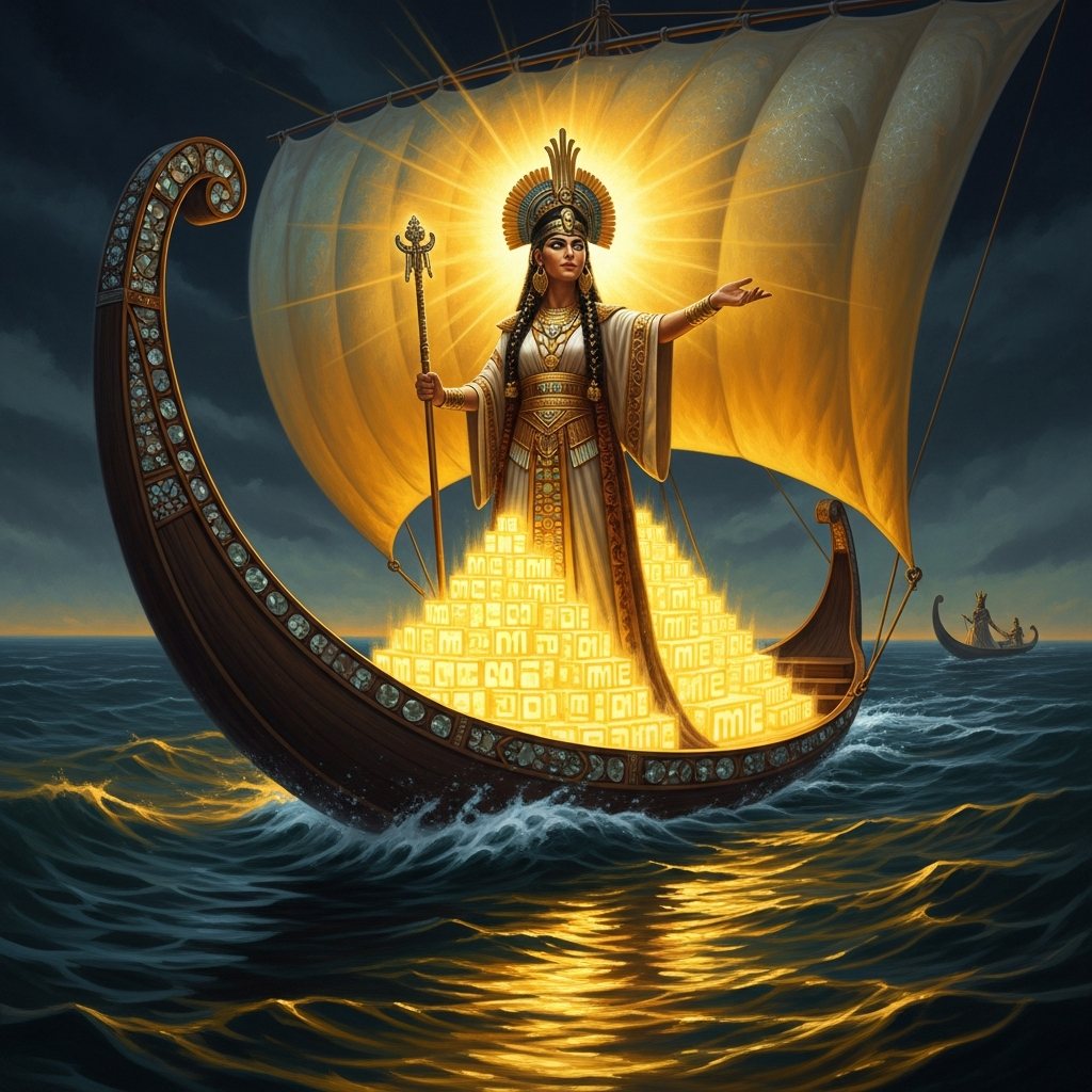 Inanna Steals the Divine Decrees from Enki — hero image