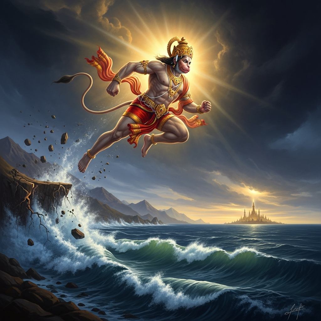Hanuman's Leap: A Monkey Crosses the Sea — hero image