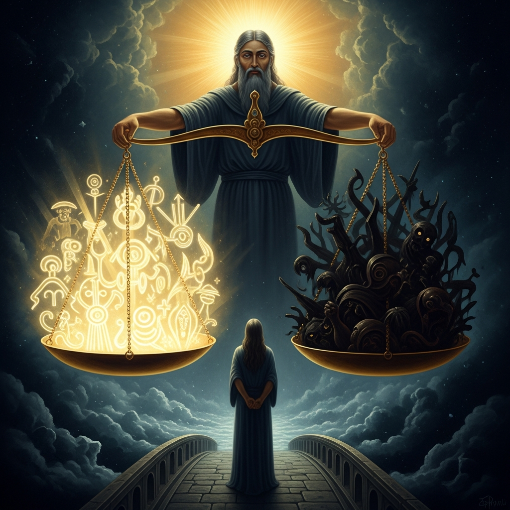 Rashnu Weighs the Soul — hero image