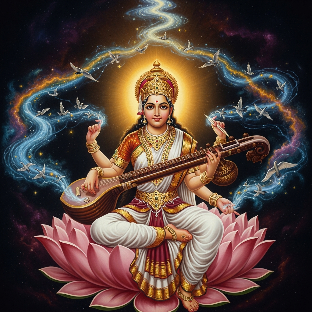 Saraswati and the Origin of Music — hero image