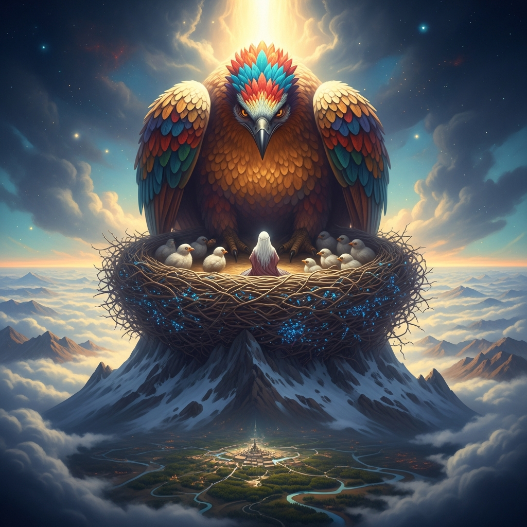 The Sīmorgh Raises a Human Child — hero image