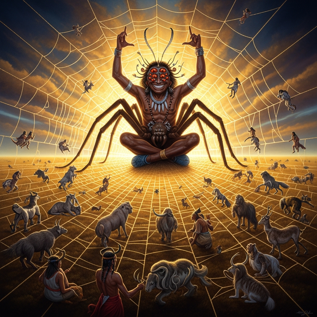 Iktomi Weaves the World — hero image