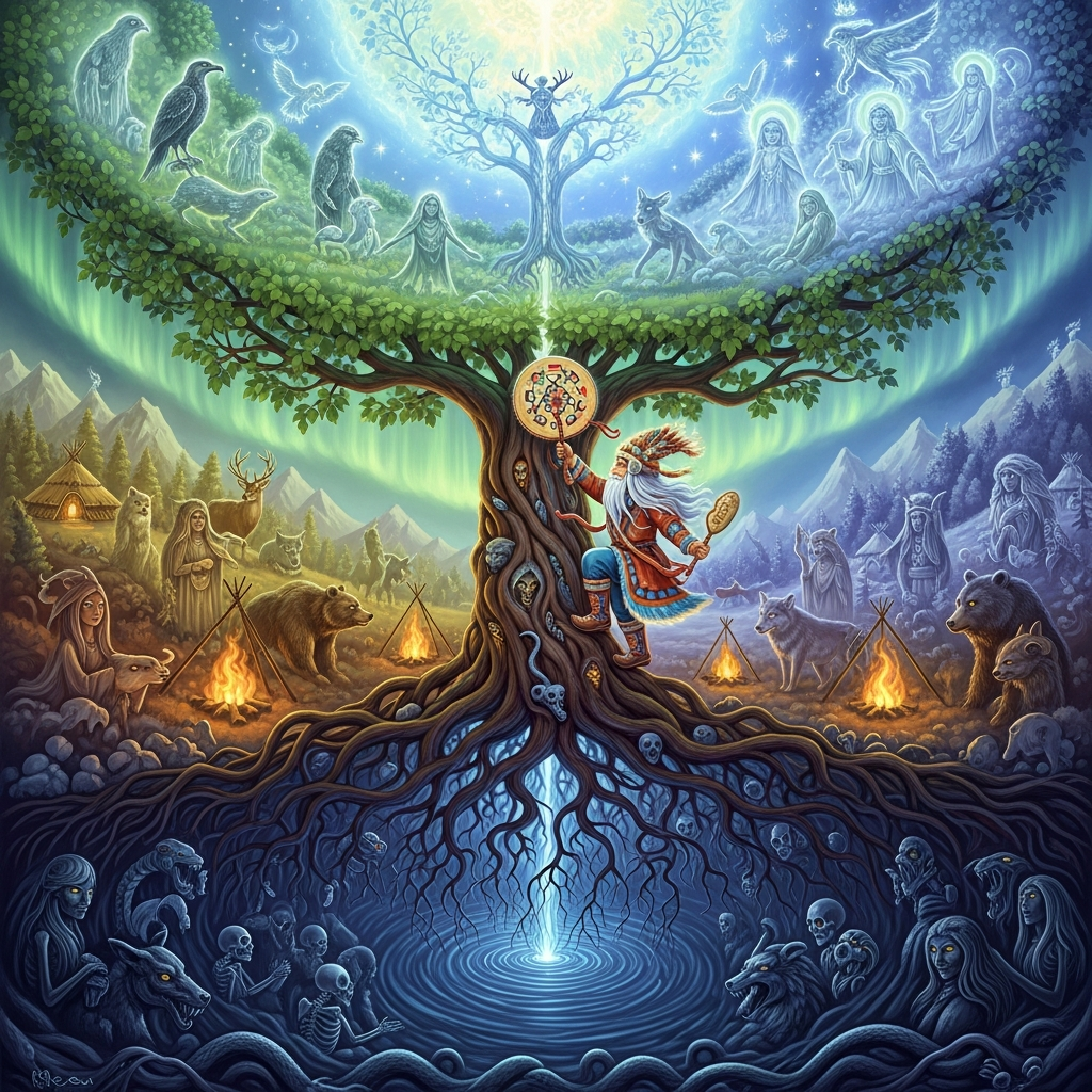 The Three Worlds of the Shaman's Cosmos — hero image